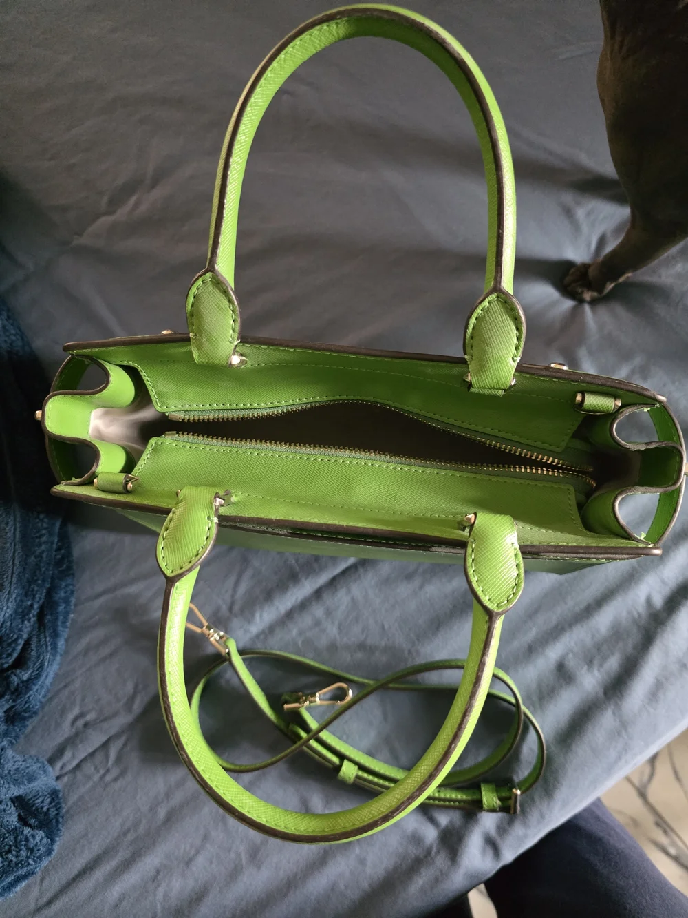 kate spade New York Lime Green Saffiano Leather Satchel